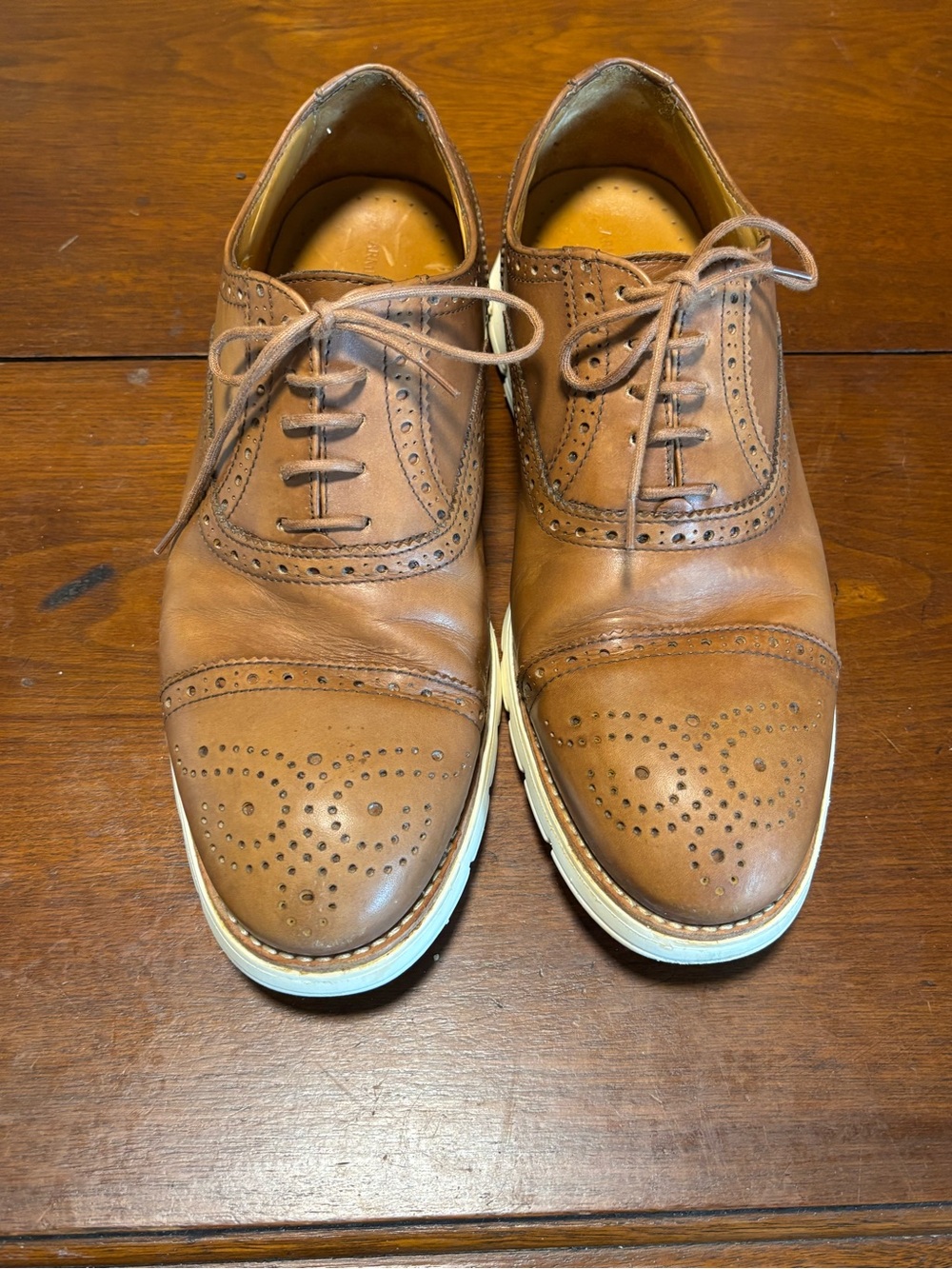 Armin Oehler Brown Leather Fremont Dress Sneakers 9.5 M Style 1904